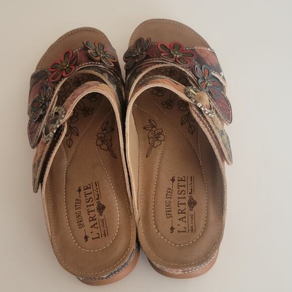Women's L'Artiste By Spring Step Wedge Sandals New no tags. Sz 39 EUR, US 8-8.5 - Picture 3 of 11